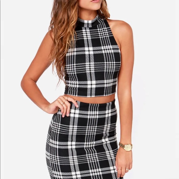 Lush two piece plaid skirt set - Picture 3 of 10